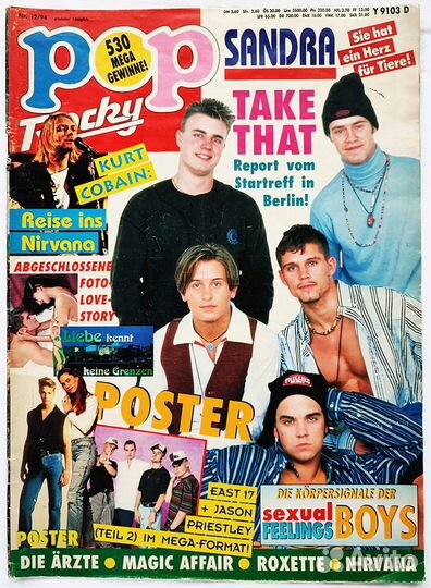 Журнал Pop Rocky 1994 Take That Sandra Vanilla Ice