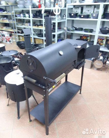 Мангал коптильня смокер, печ под казан