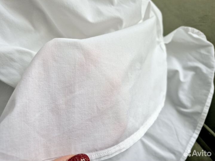 Блуза белая 42 44 рукава фонтарики