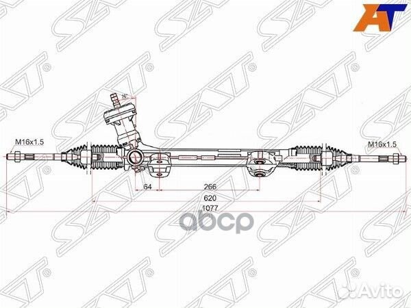 Рейка рулевая hyundai elantra 11- LHD ST-56500