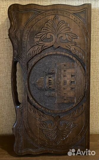 Нарды ручной работы С Гербом России