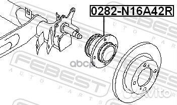 Ступица задняя со шпильками (nissan almera N16