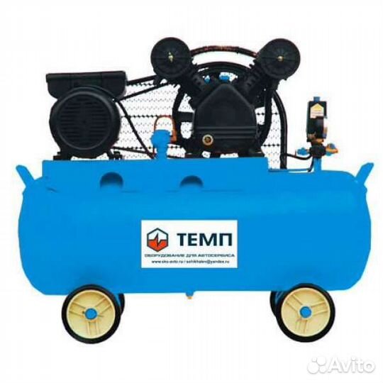 Компрессор 100л ресивер, 330 л/м, 10бар, 220В, 2,2