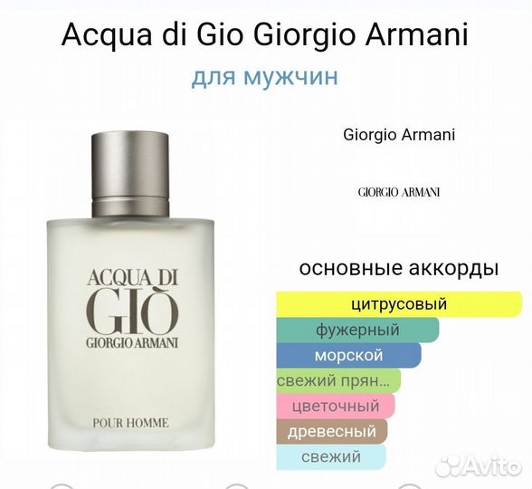 Armani aqua di gio 40 мл