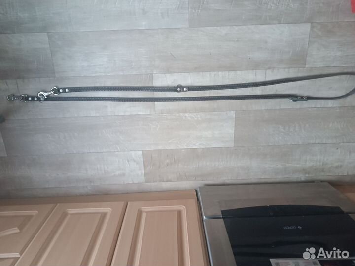 Кожаный поводок -перестежка