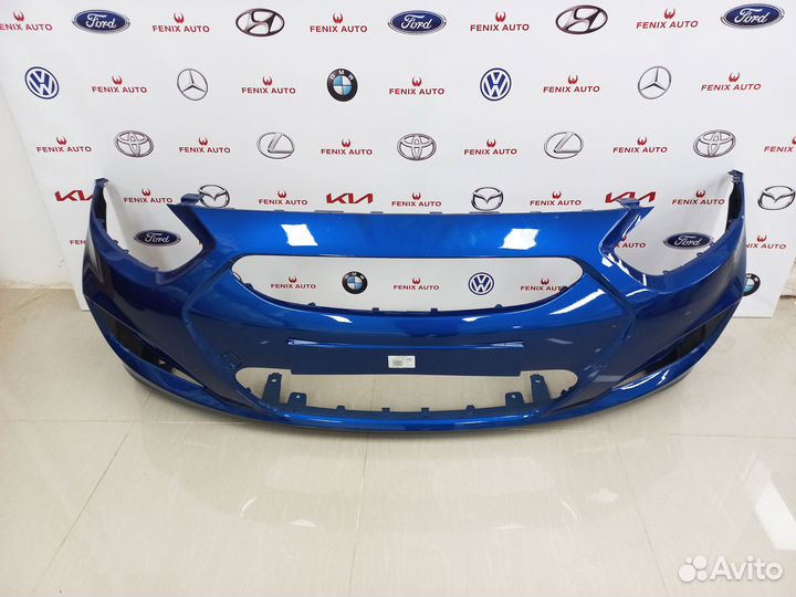 Бампер Hyundai Solaris 10-14 год Синий