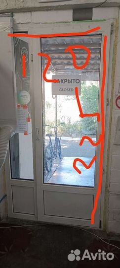 Дверь металлопластик бу