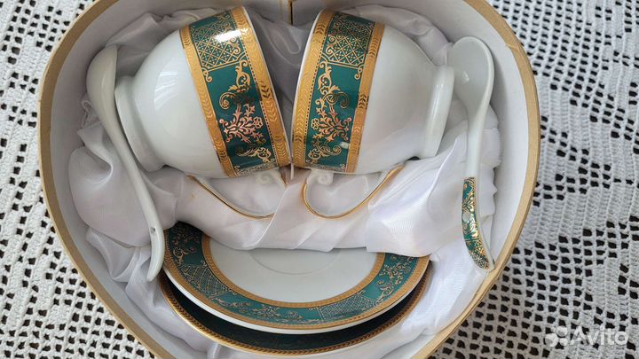 Чайный подарочный фарфоровый набор