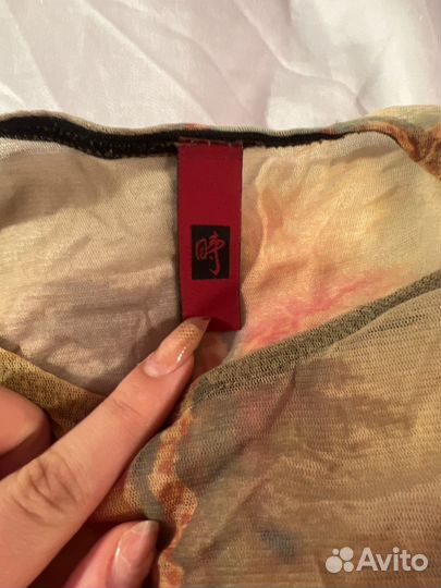 Лонгслив сетка Y2K USA