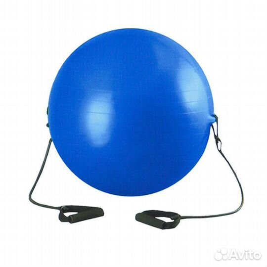 Фитнес мяч 85 см с эспандером насос в комплекте