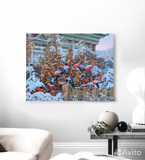 Картина маслом пейзаж зимний весенний
