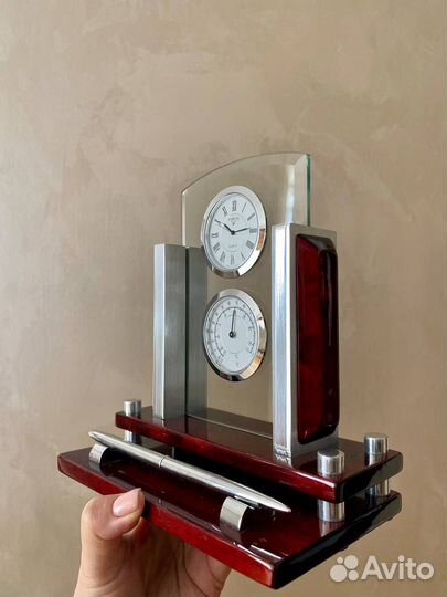Часы настольные с термометром, набор настольный