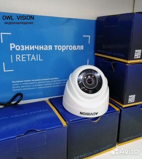 Камера видеонаблюдения 2 Мп AHD/ TVI/ CVI