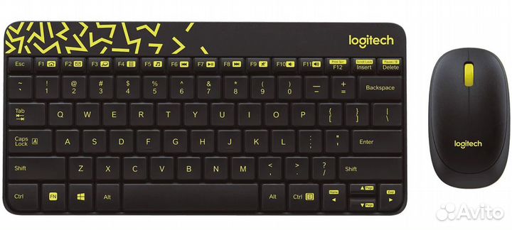 Комплект клавиатура + мышь Logitech MK240 Nano, bl