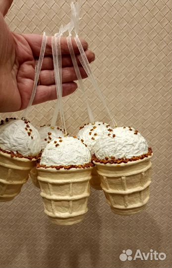 Ватные елочные игрушки ручная работа,читайте текст
