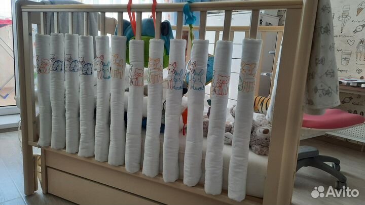 Бортики в кроватку/фенс-бамперы 2 комплекта