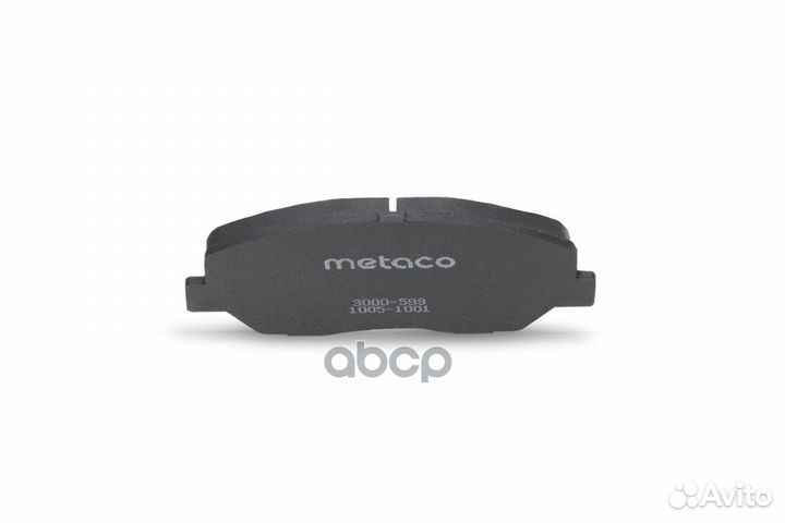 Колодки тормозные передние к-кт 3000-599 metaco