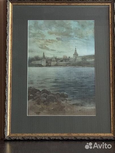 Картина акварель Померанцев О.И