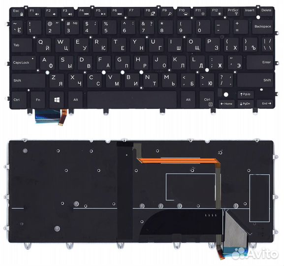 Клавиатура Dell XPS 13 9343 черная с подсветкой