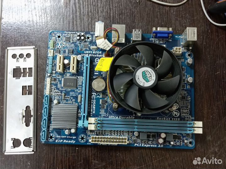 Материнская плата lga1155 + процессор и кулер