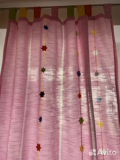 Комплект детских штор IKEA с прихватами на петлях