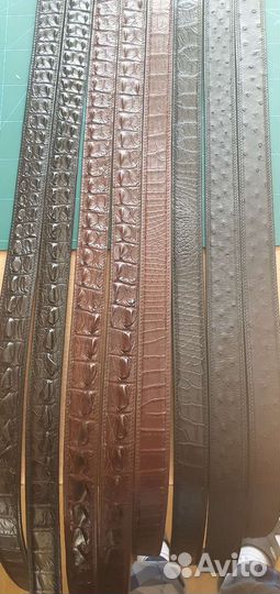 Ременные заготовки из кожи крокодила