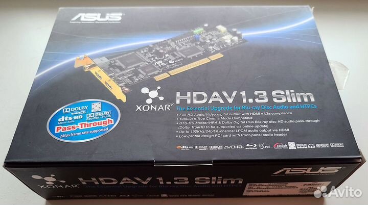Звуковая карта PCI asus xonar (xonar hdav13slim/A)