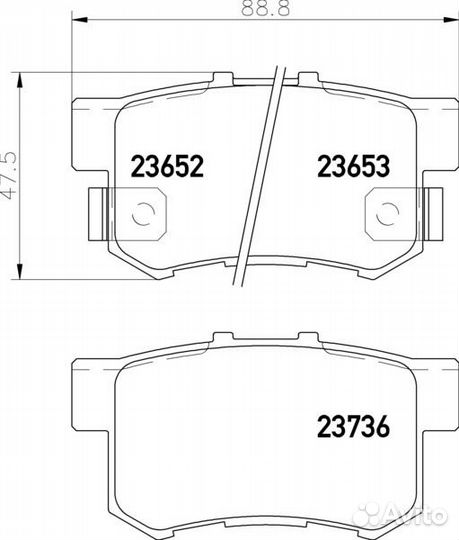 NP8001 колодки дисковые задние Fiat Sedici 1.6