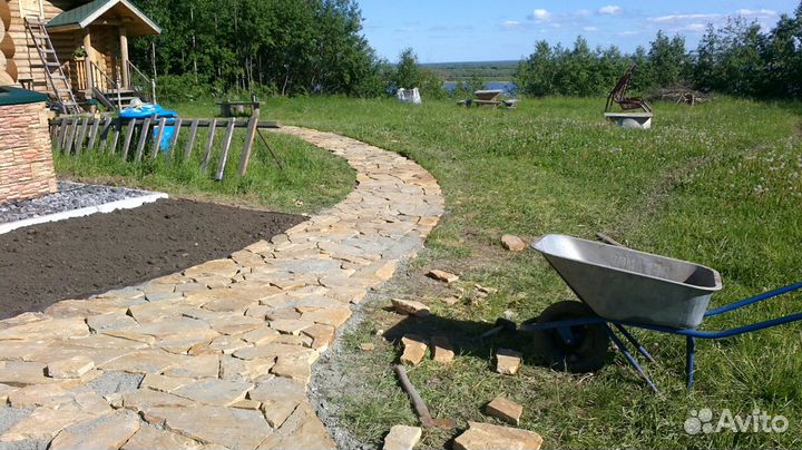 Газоны, дорожки