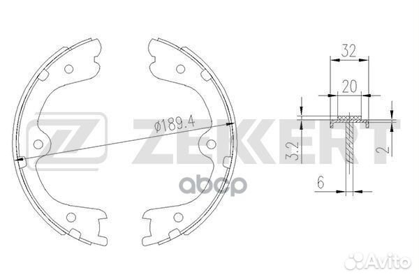 Колодки торм. бараб. задн. Infiniti QX70 13- Q