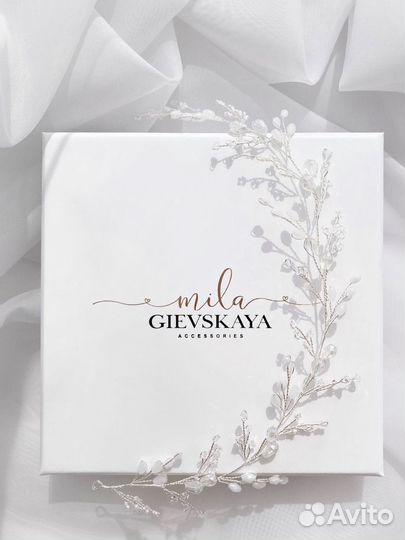 Свадебное украшение для волос веточка