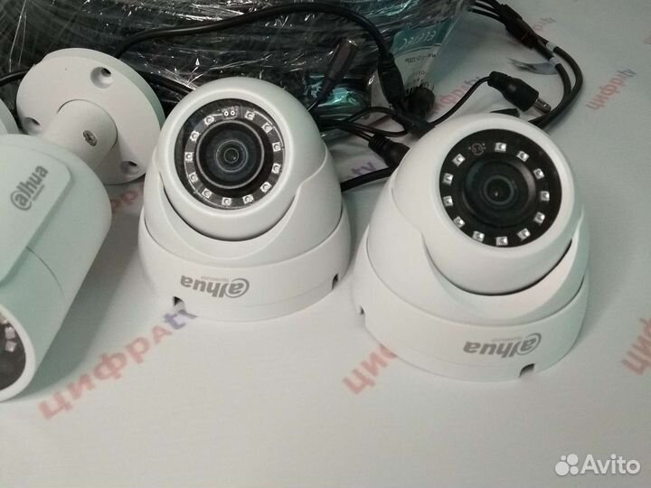 Комплект видеонаблюдения 8 камер IP6 + расходники