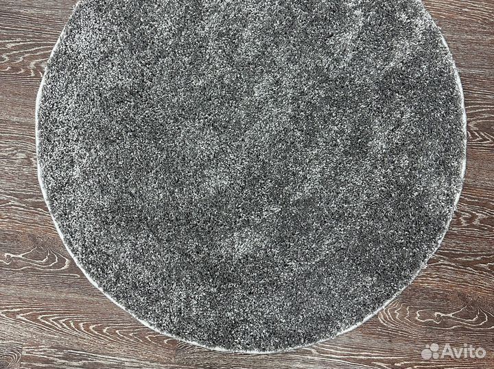 Ковер 1х1 серый, круг