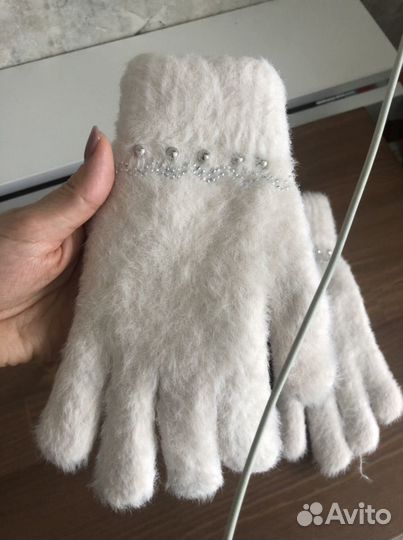 Перчатки зимние пушистые Италия