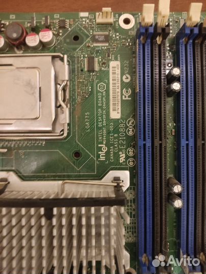 Материнская плата с процессором 775