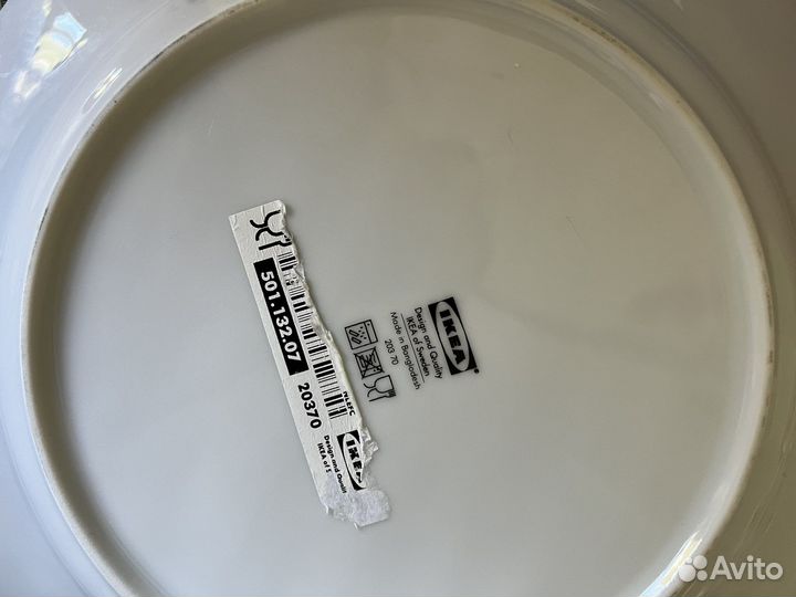 Тарелки IKEA белые 27 см 2 штуки