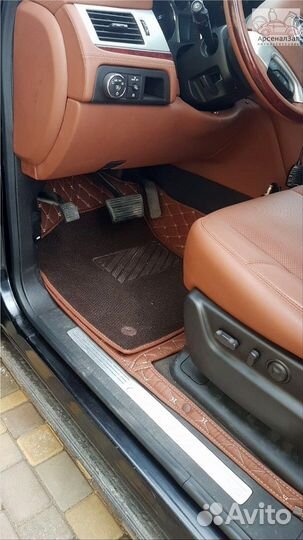 5Д коврики из экокожи Mersedes GLE167 коричневые