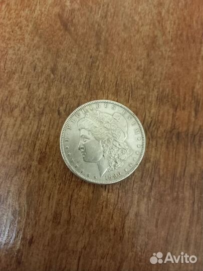 Монета доллар Моргана США 1890 год