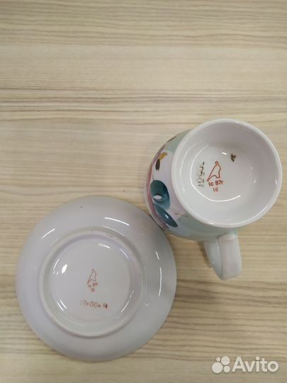 Фарфоровая чайная пара