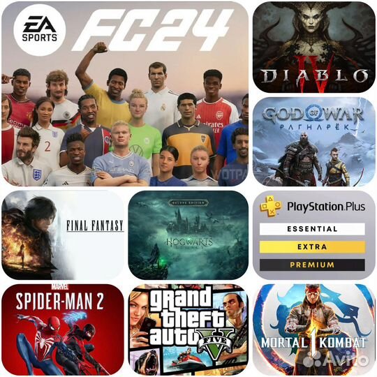 Подписка PS plus, EA Play, игры PS4, PS89