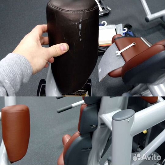 Перетяжка тренажеров (спинки, сидушки, валики)