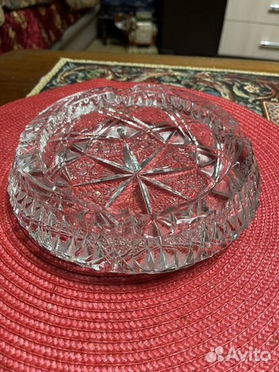 Хрустальные пепельницы Богемия, Чехия 2 шт