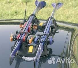 Магнитный багажник для горных лыж на две пары