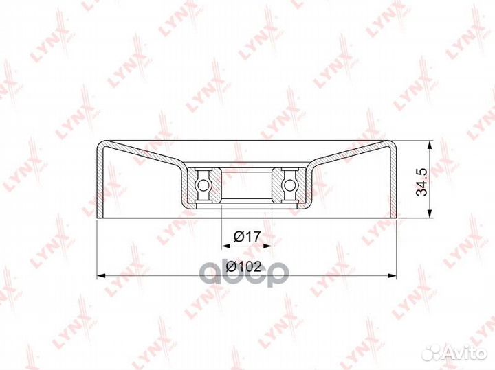 Ролик натяжной приводного ремня PB5373 lynxauto