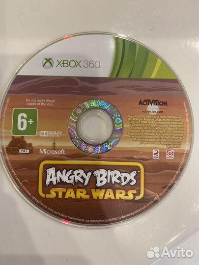 Диски на xbox 360 angry Birds Star Wars