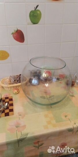 Аквариум круглый СССР 20 литров