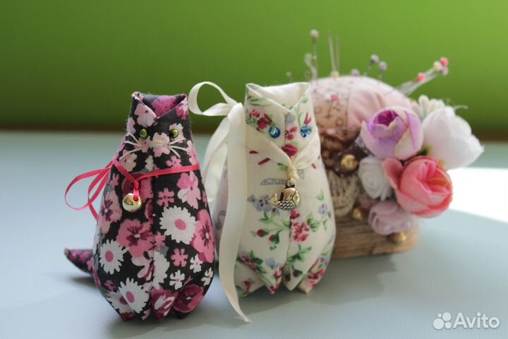 Текстильные сувениры Котики ручной работы