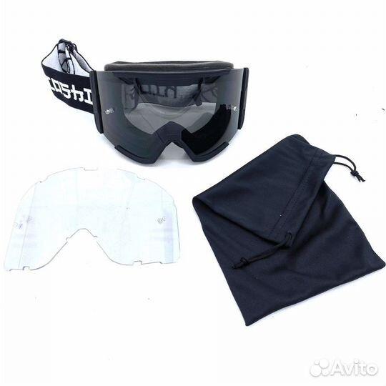 Очки защитные кроссовые kioshi двойные/одинарные л