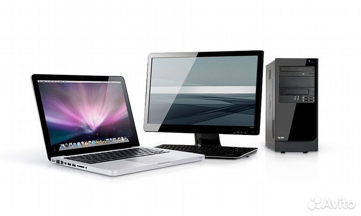 Ремонт, обслуживание оутбуков и компьютеров