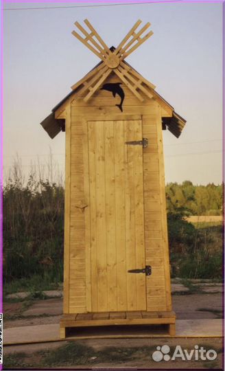 Уличный туалет деревянный рак 535